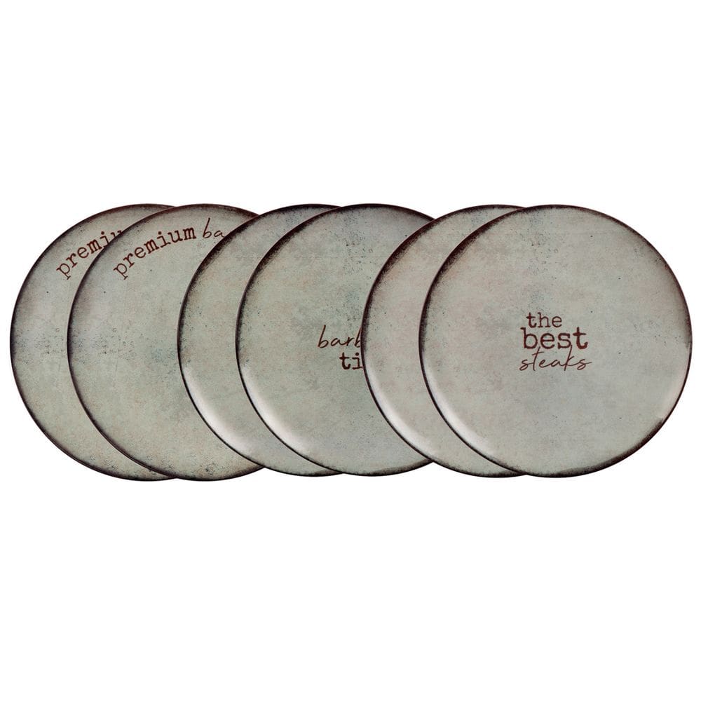 Jogo de Pratos Porcelana Churrasco Rustic 28cm 6 Peças - Tramontina 96950/277