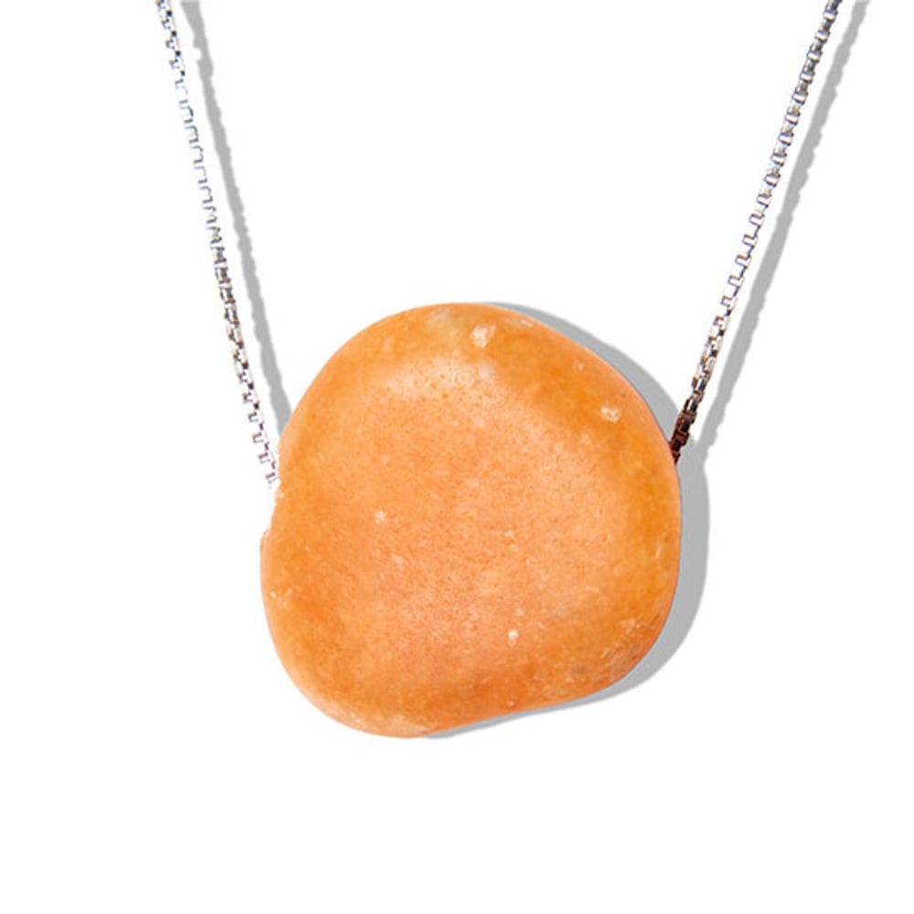 Calcita Laranja Rolado Pedra Natural Furo Vazado no Centro