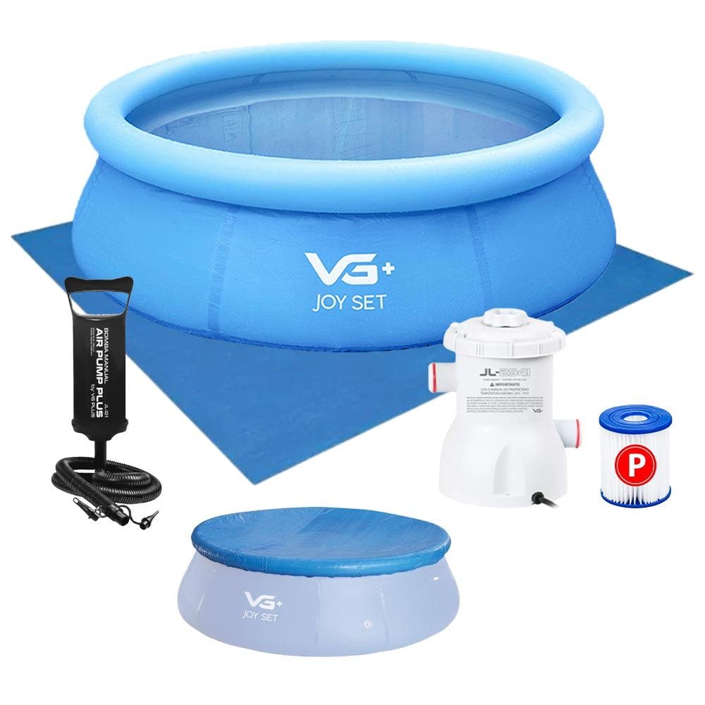 Piscina Inflável Joy Set 4760 L Circular 300 Cm com Capa Filtro Bomba Forro Vg Plus 110v