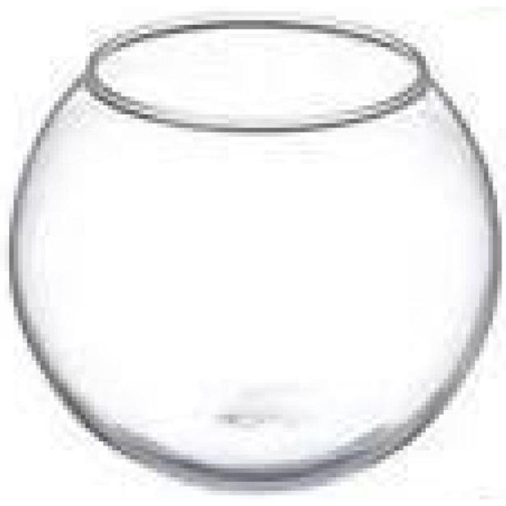 Kit 12 Mini Vaso Aquário Castiçal Redondo De Vidro 250Ml