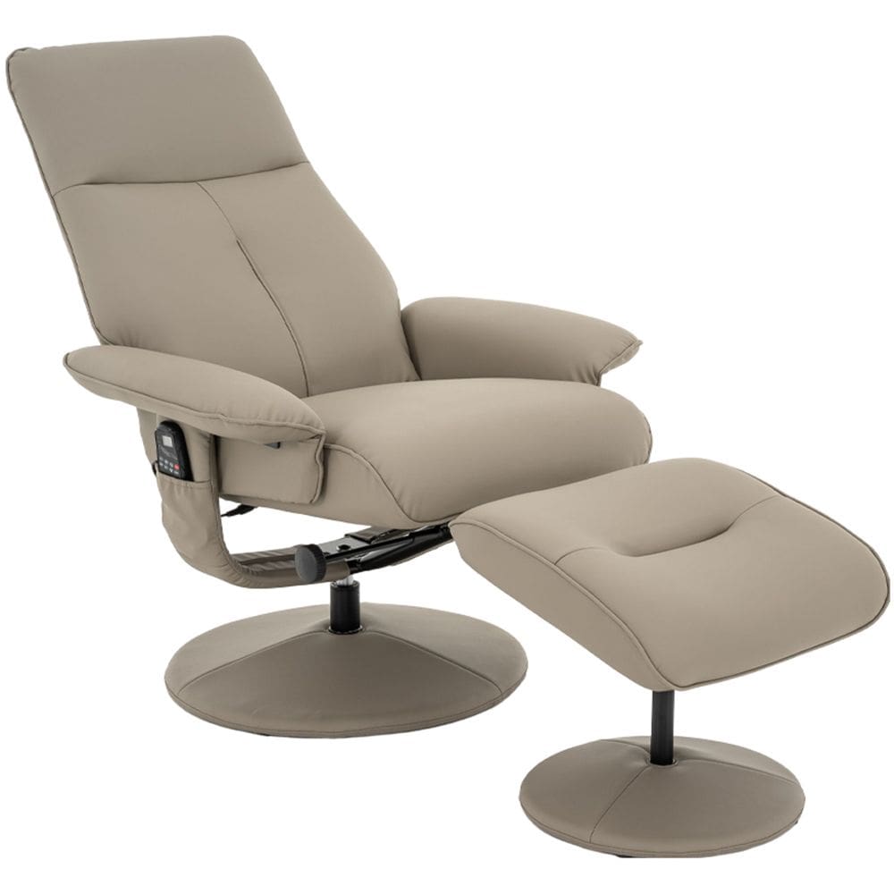 Poltrona de Massagem Reclinável Com Apoio Para Pés Holmes R01 PU Fend - Lyam Decor