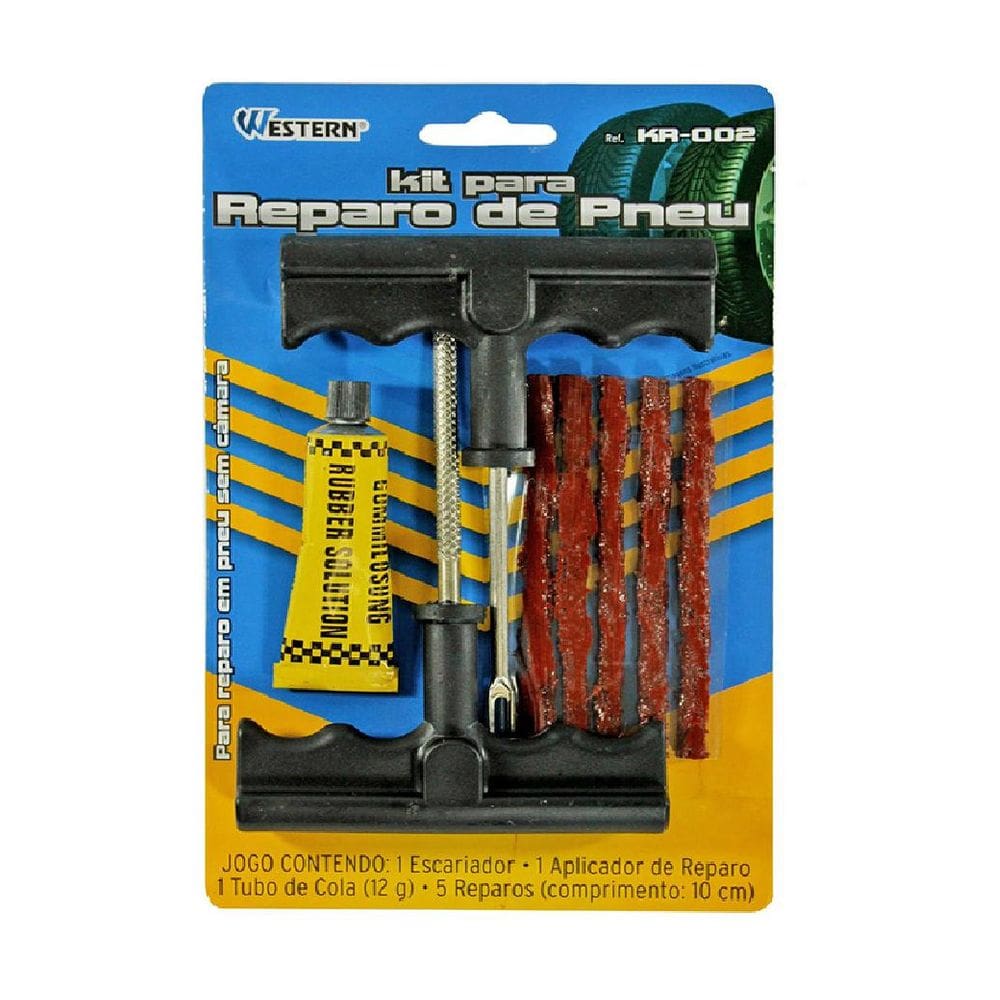 Kit para reparo de pneu com escariador furo carro e moto B