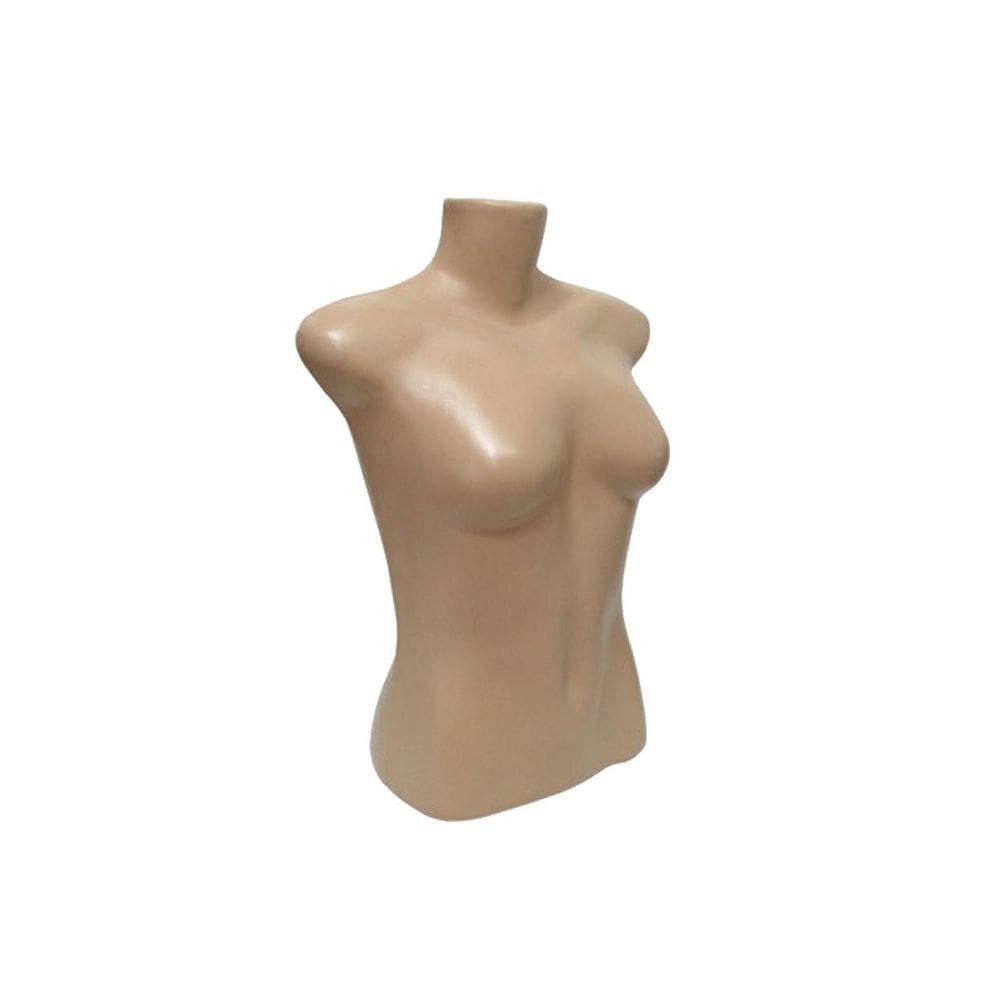 Busto Manequim Plástico Roupa Comercio Loja Bege