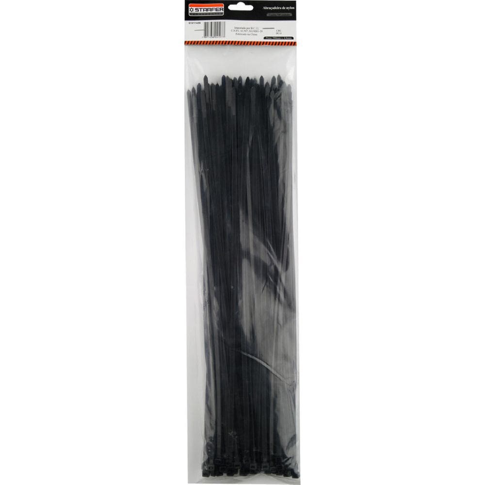 500 Abraçadeira Nylon Preta 250X3,6Mm Starfer