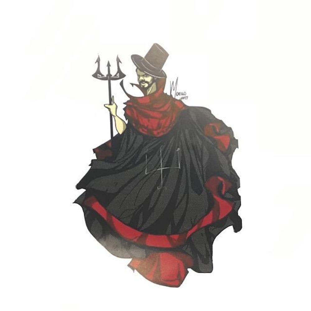 Adesivo Exú 10 X 15 Cm Umbanda Para Carro