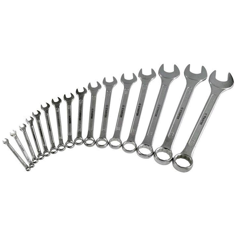 Jogo De Chave Combinada Starfer 16 Peças 6 À 32mm
