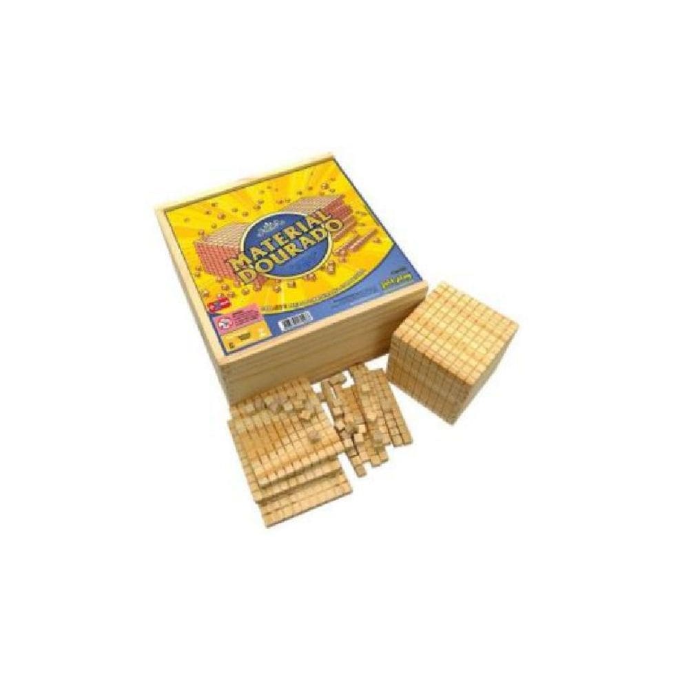 Material Dourado Jottplay - Cubos, Placas e Barras