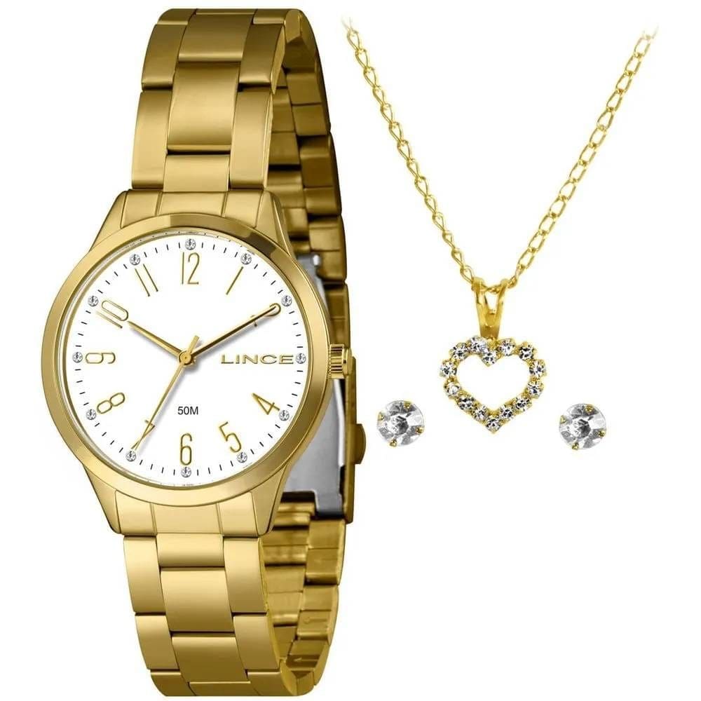 Relogio Feminino Lince Analogico Lrg4789l36 Dourado