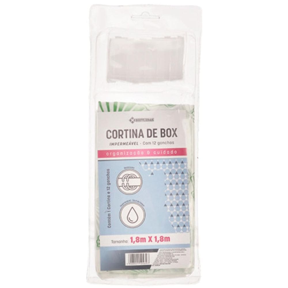 Cortina Para Box 1,8X1,8M Com 12 Ganchos