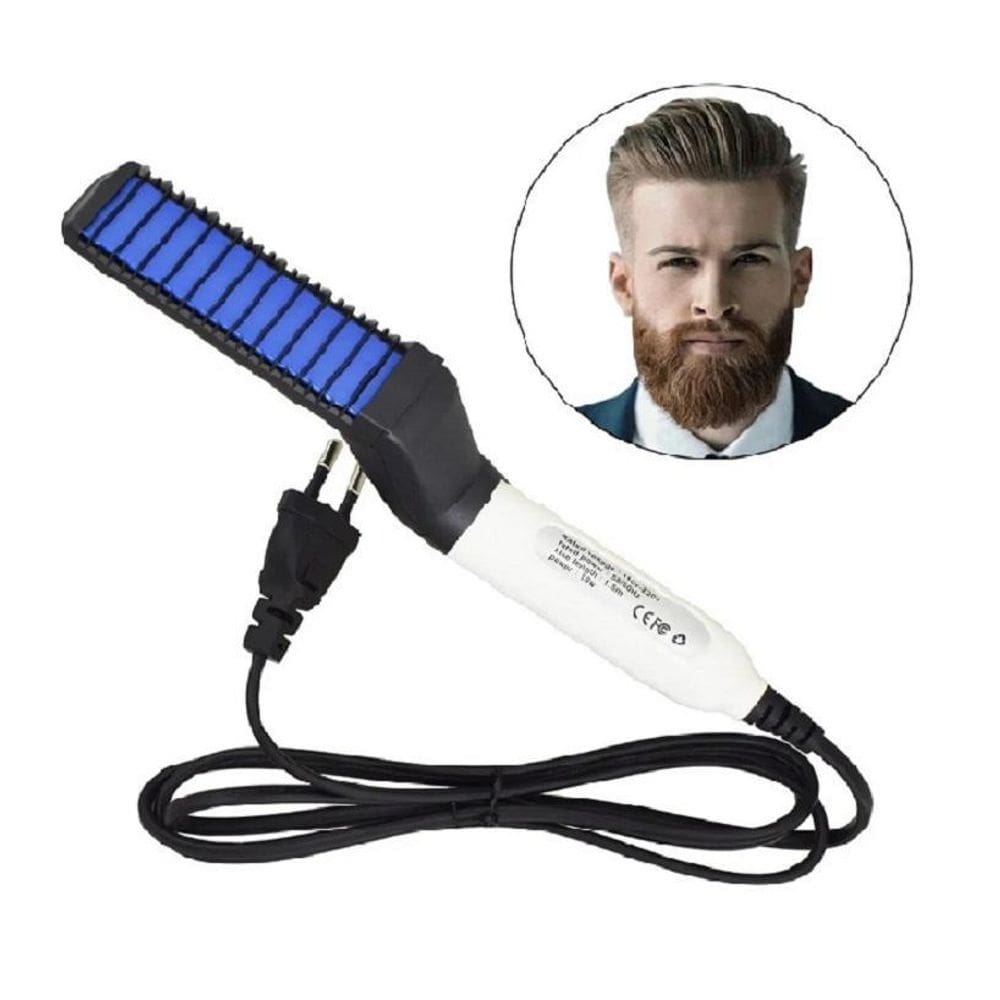 Pente Elétrico Chapinha Modelador Alisador De Barba E Cabelo