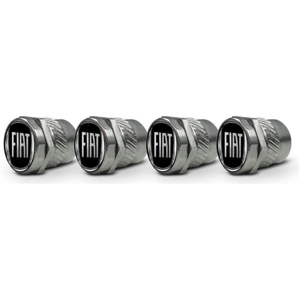 Bico Pneu Cromado Roda Válvula Antifurto Fiat Black Metal