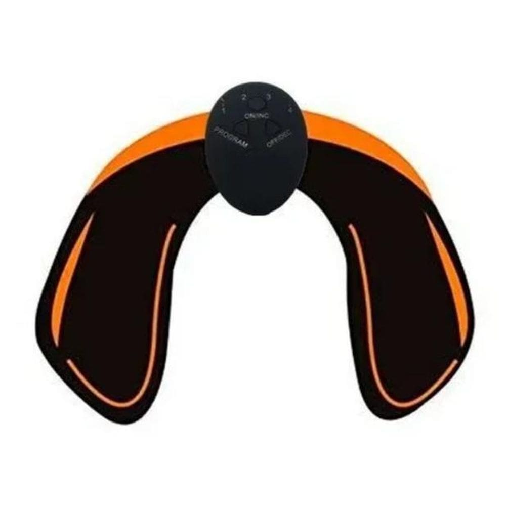 Estimulador Glúteos EMS + Almofada Quadril - Preto/Laranja