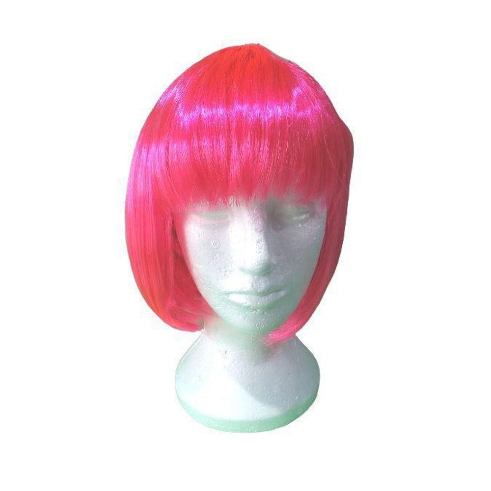 Peruca Chanel Rosa Sintética 25 Cm