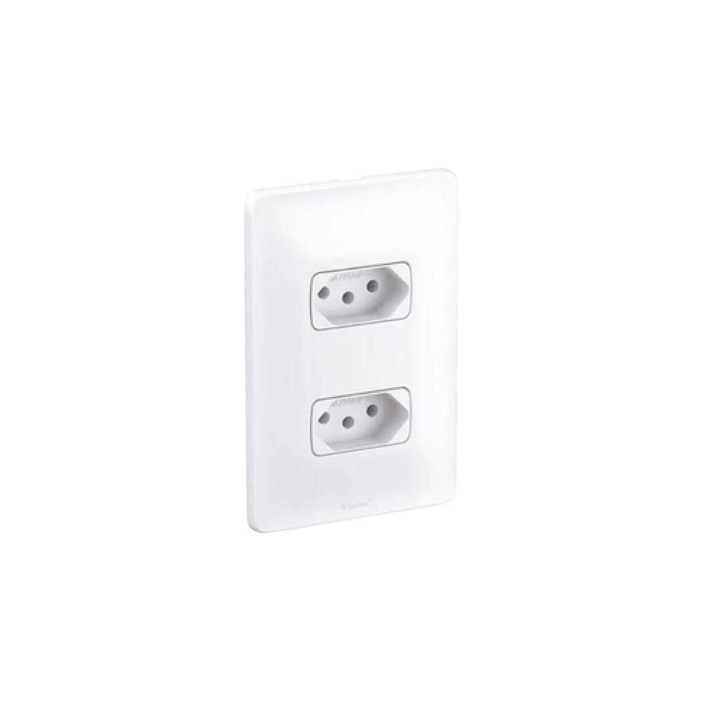 Conjunto 2 Tomadas 2P+T 10A Zeffia Branco 250V NBR 14136