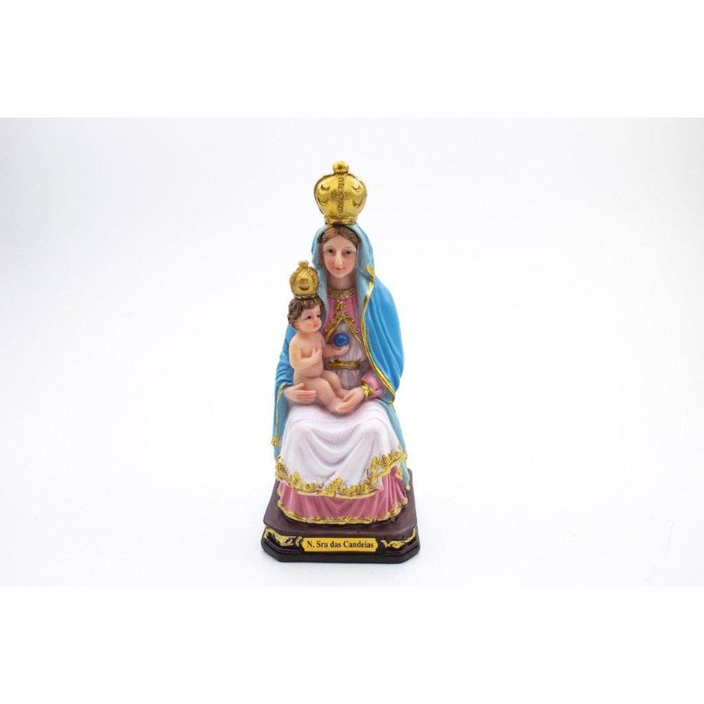 Imagem Nossa Senhora Das Candeias Importada Resina 15 Cm