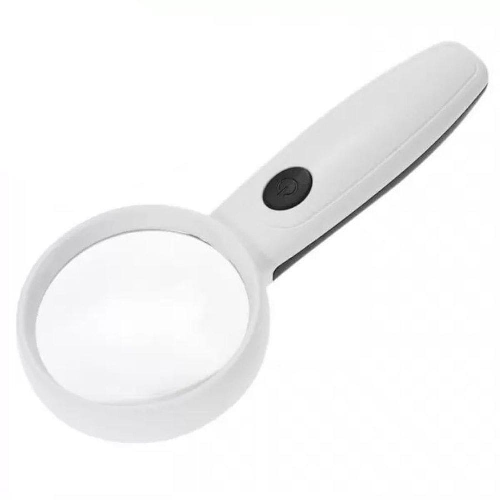 Lupa De Mão Ótica 2 Led Recarregável 6.5x E 13x