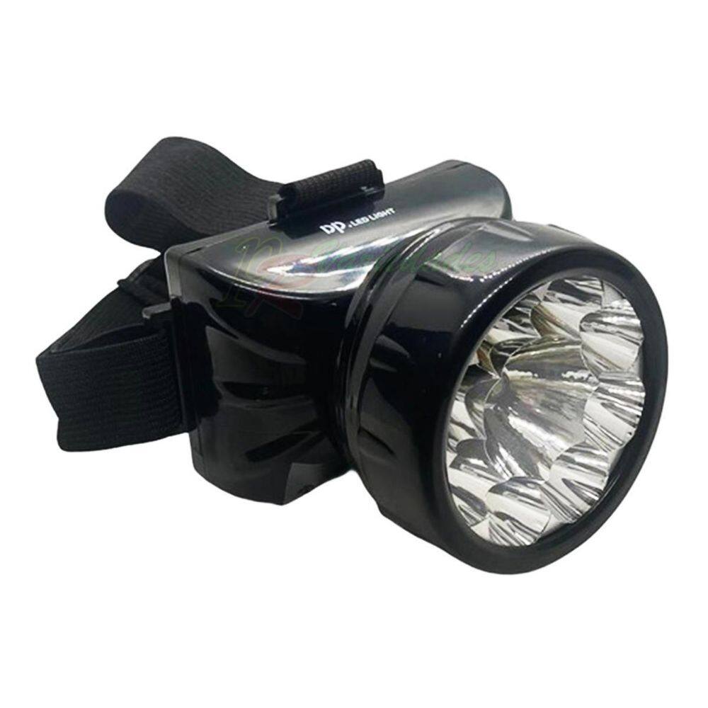 Lanterna De Cabeça Dp De 09Leds Black Recarregável Dp-781