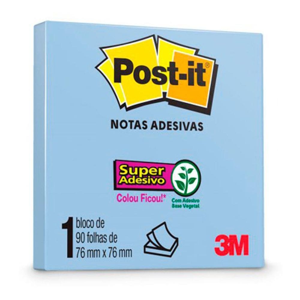 Bloco Post-It 654 76X76 Azul 90Fls 3M