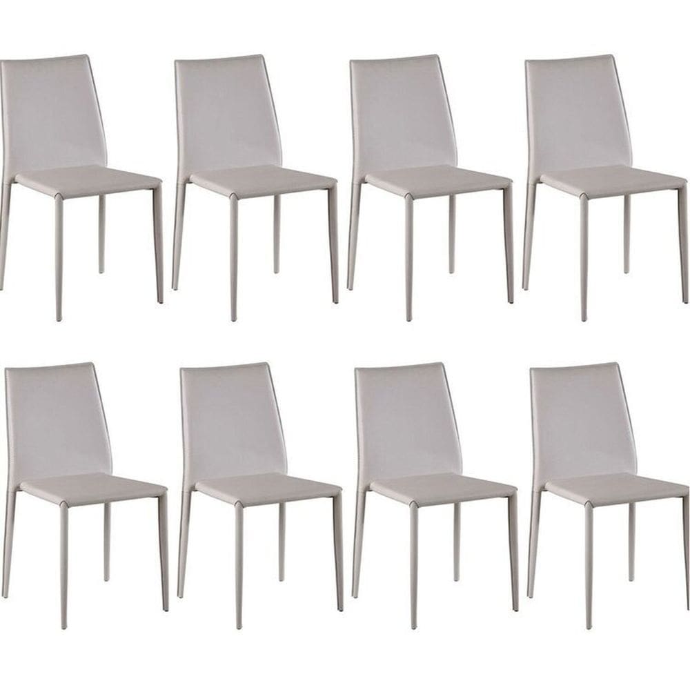 Kit com 8 Cadeiras de Jantar Amanda Pvc Nude