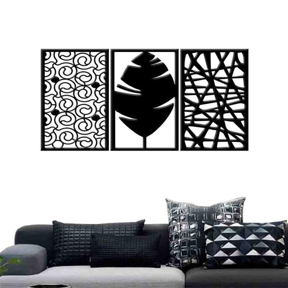 Quadro Decorativo Abstrato 3Mm Vazado - Mdf