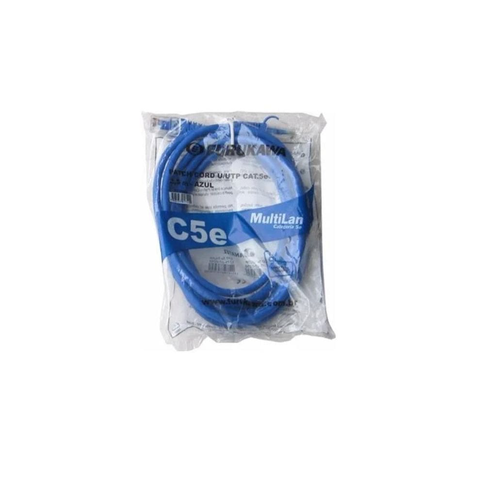 Patch Cord Furukawa Multilan Cat5E 2,5Mt Azul 35103604