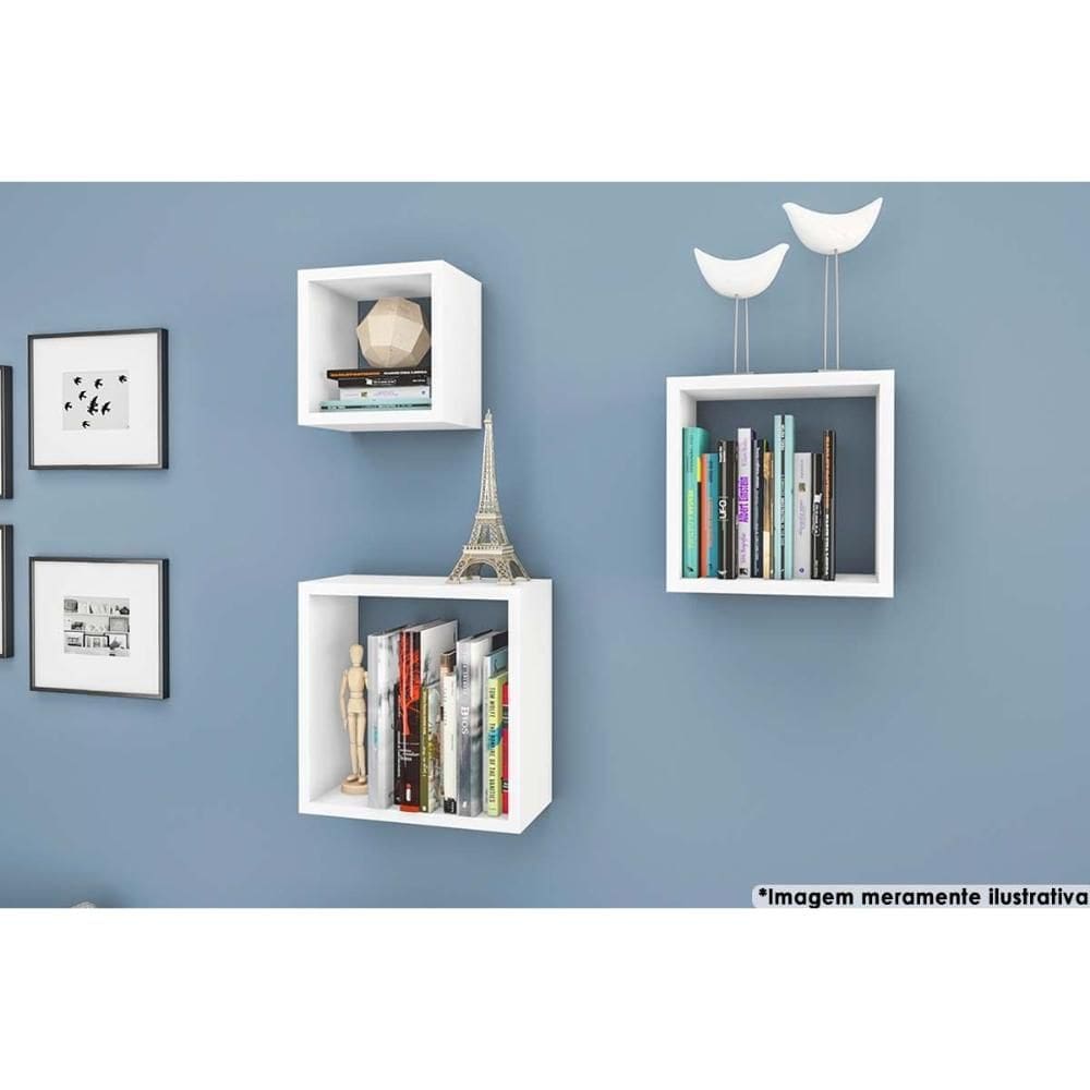 Cubo de Quarto Nicho Triplo AM 3078 Branco - Movelbento