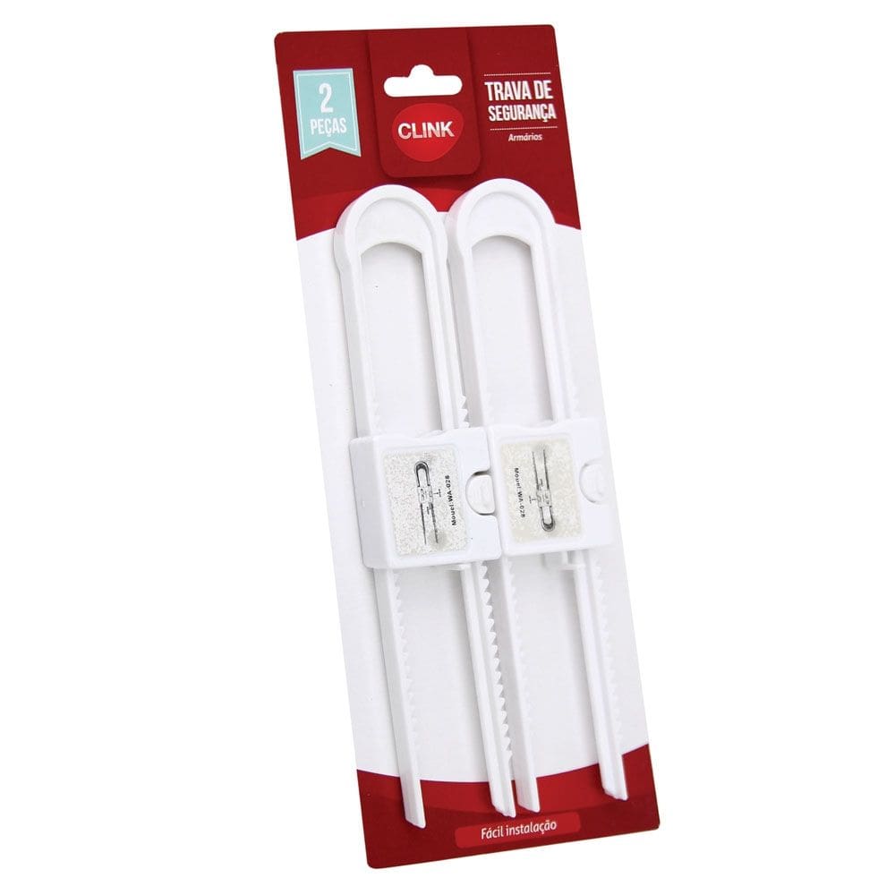 Kit 2 travas de segurança para porta do armário bebê criança