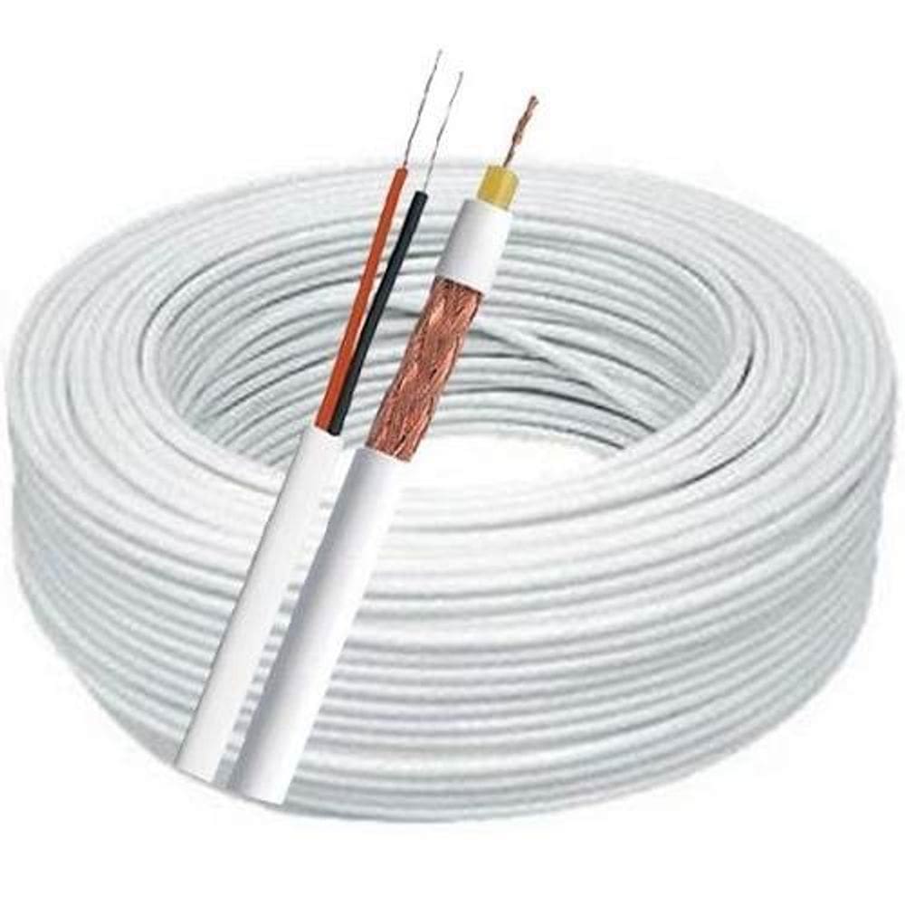 Cabo Coaxial 4mm 75 OHMS 26 AWG 100m Branco