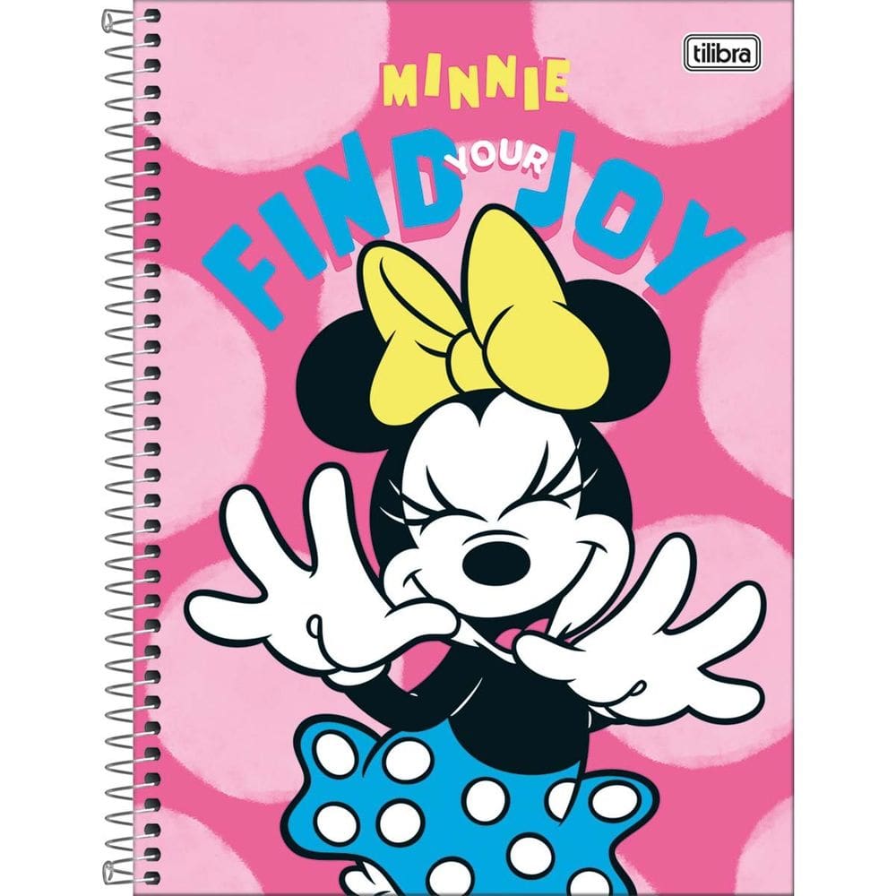 Caderno Capa Dura Universitário Minnie Fit 10 Matérias 160 Folhas - Tilibra