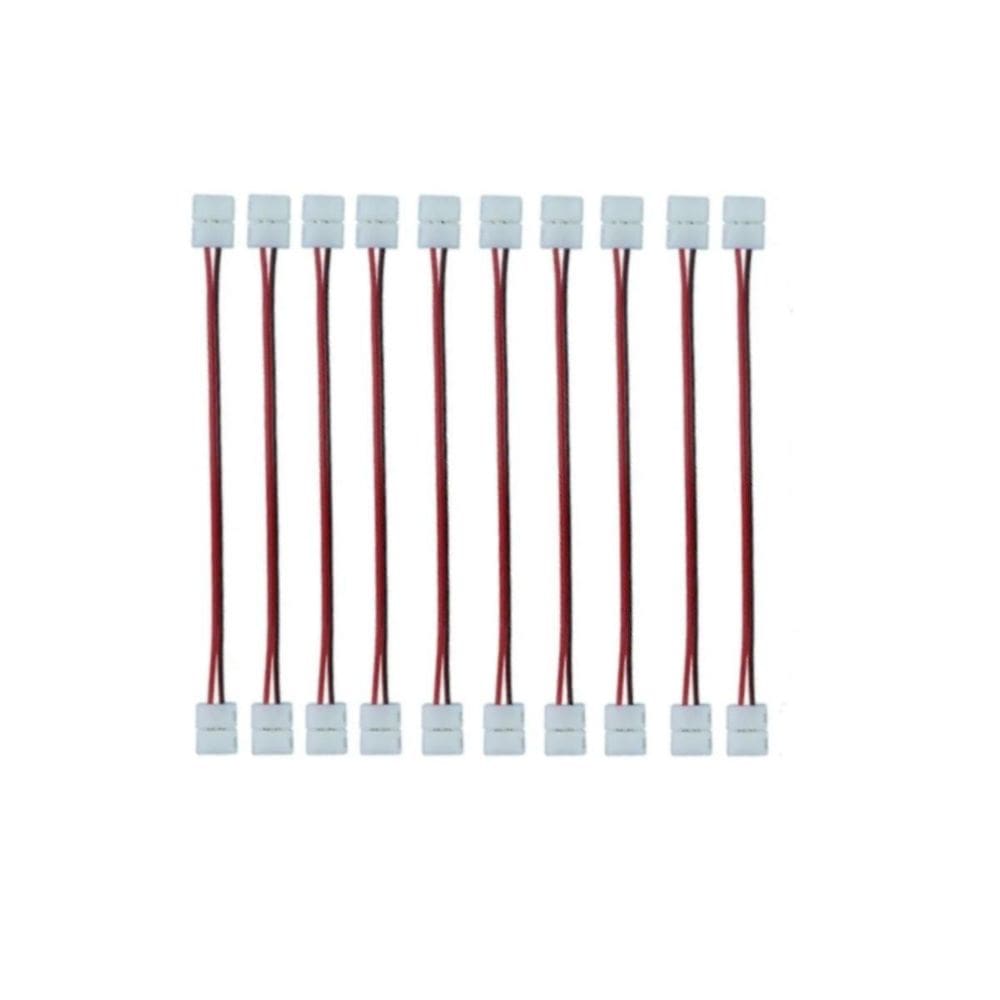 Kit 20 Conector Para Fita Led 3528 5050 Extensão 2Vias Fêmea