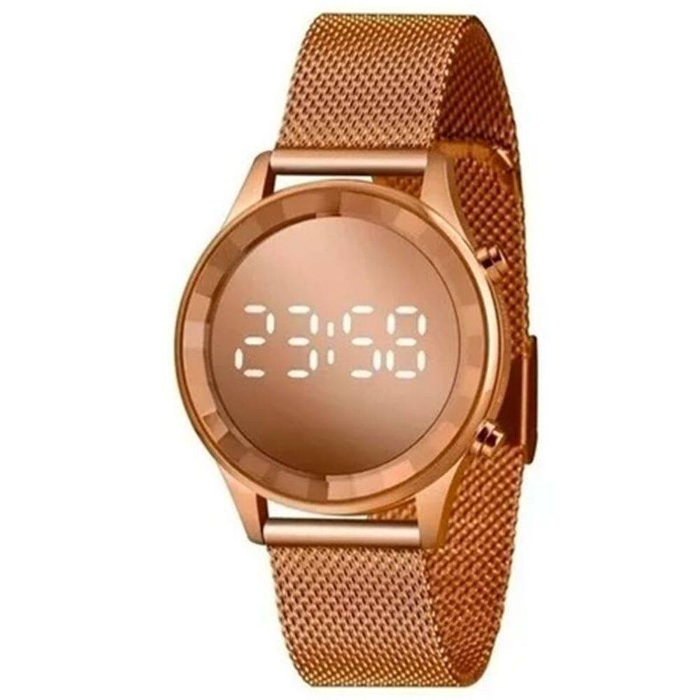 Relógio Feminino Lince Rosé Digital Espelhado LDR4648L RXRX
