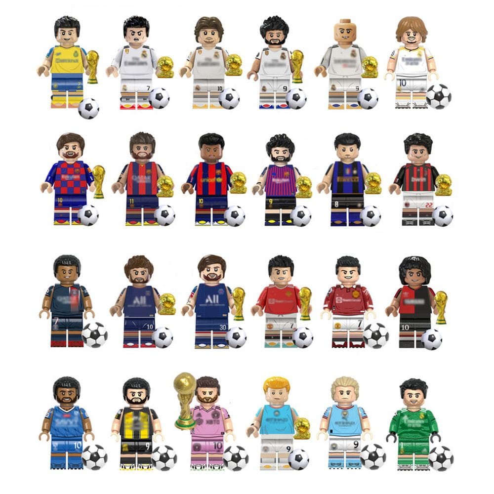 Boneco Jogador Futebol Blocos De Montar Escolha