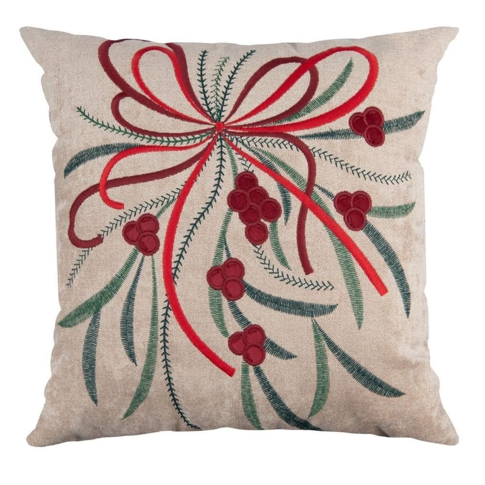 Almofada Natalina Bordado Laço 445480 43x43cm Belchior
