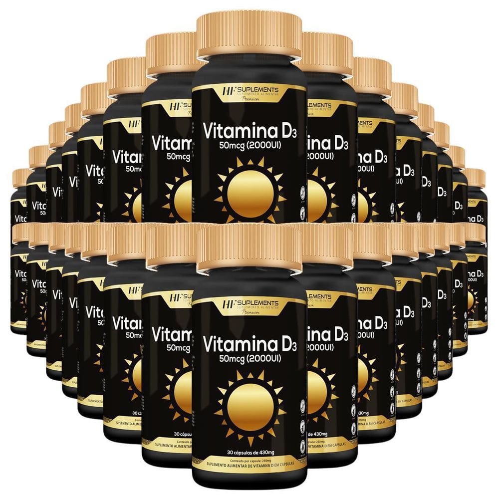 Kit 30 X Vitamina D3 2000 Ui 30 Caps Premium Hf Suplements