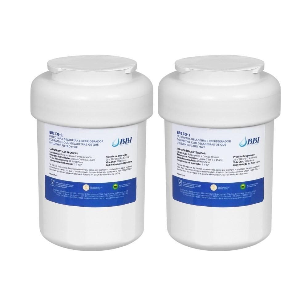 Kit 2 Refil Filtro Bbi Fg-1 Geladeira Refrigerador Ge Mwf