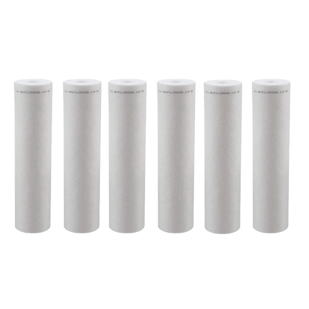 Kit 6 Refil Filtro Agua Polipropileno Bbi Pp10 Filtro Caixa