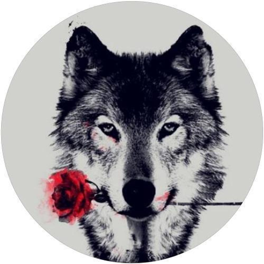 Capa De Estepe Ecosport Aircross Lobo E Rosa Vermelha