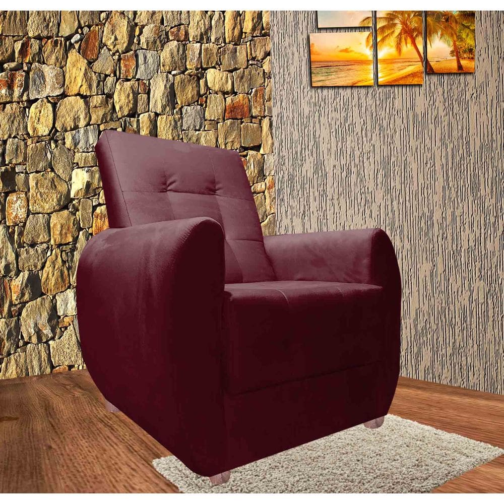 Poltrona Confortável Para Amamentação Com Puff Descanso Pamela Bordo