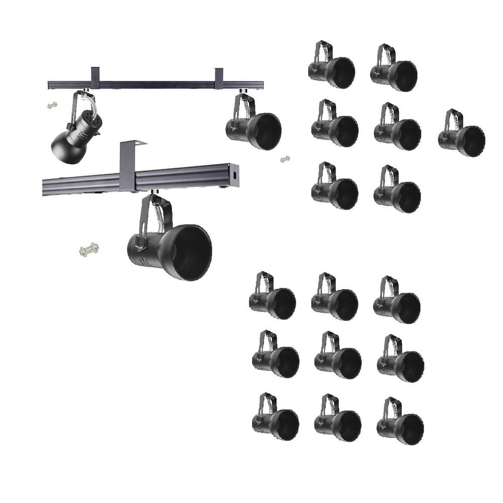 Kit 16 Spot Trilho Perfilado Eletro calha Par20 Bulbo OL7
