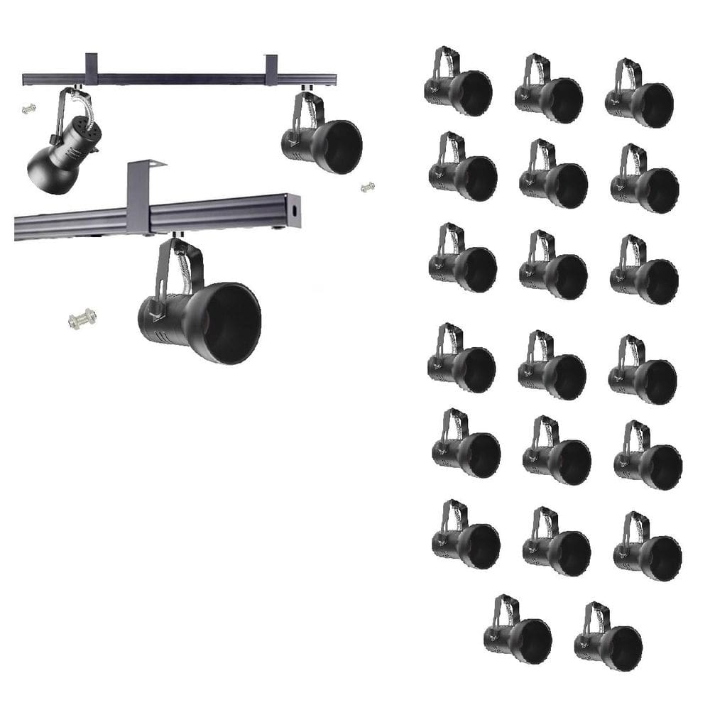 Kit 20 Spot Trilho Perfilado Eletro calha Par20 Bulbo OL7