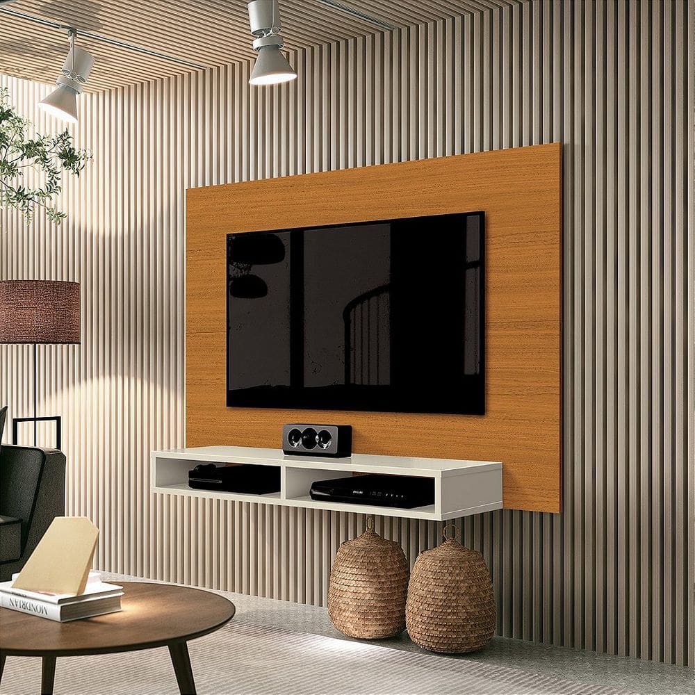 Painel para TV Fox - Cedro com off white