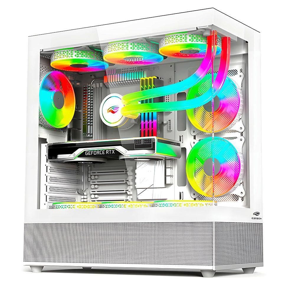 Gabinete Gamer C3Tech Mt-G850Wh, Lateral/Frontal Em Vidro