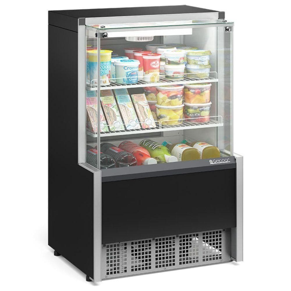 Vitrine Refrigerada Ar Forçado Aurora Gpfa075r Gelopar Aurora Refrigerada 0,74mt Preto 220v