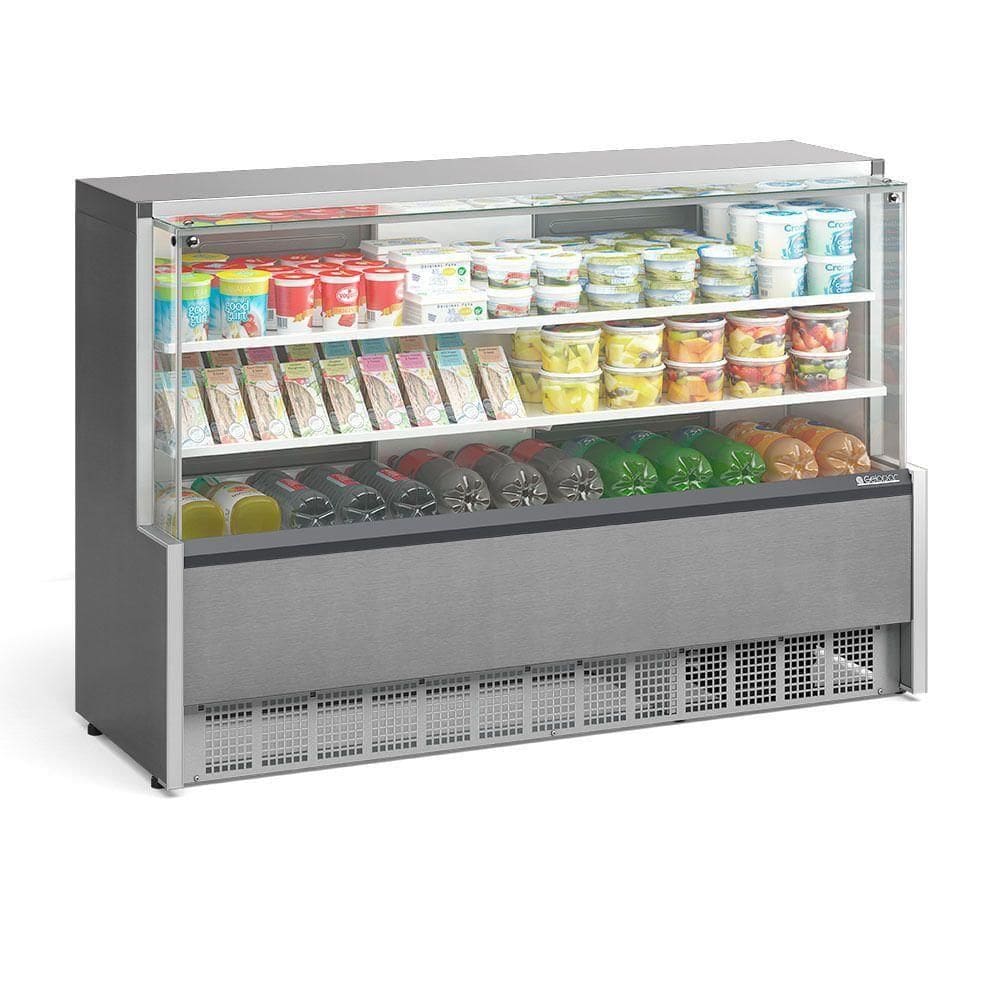 Balcão Refrigerado 2 Placas Frias Gpda175r Gelopar Aurora 2 Placa Fria 1,75mt Tipo Inox 110v