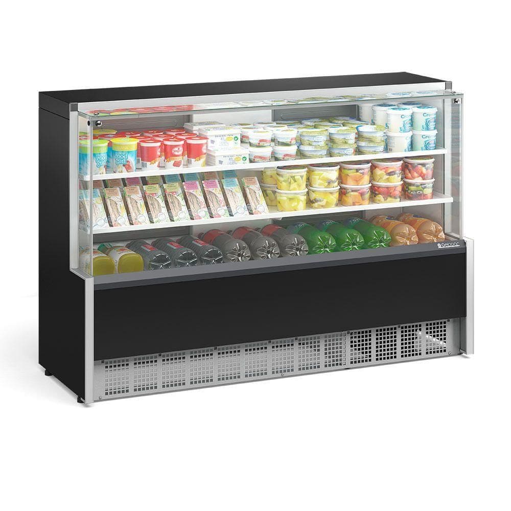 Balcão Refrigerado 2 Placas Frias Gpda175r Gelopar Aurora 2 Placa Fria 1,75mt Preto 220v
