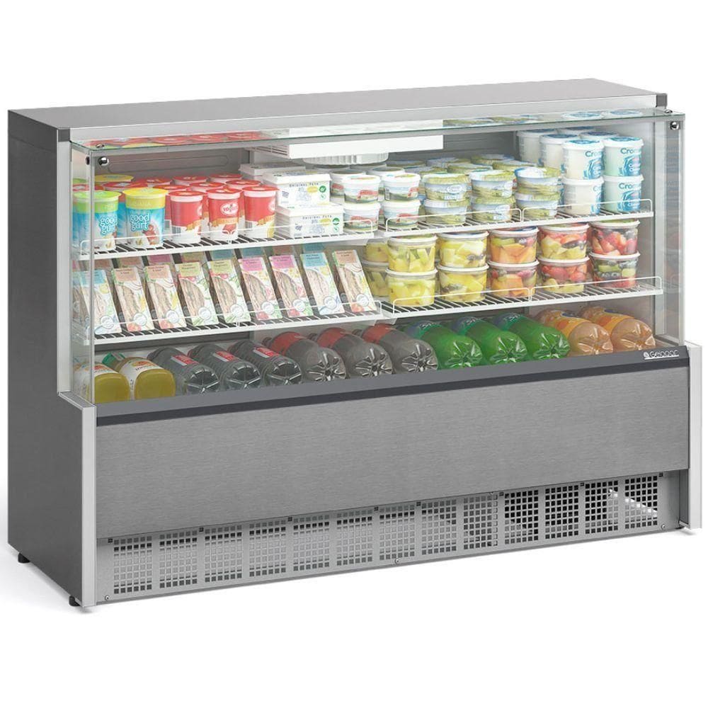 Vitrine Refrigerada Ar Forçado Aurora Gpfa175r Gelopar Aurora Refrigerada 1,73mt Inox 220v