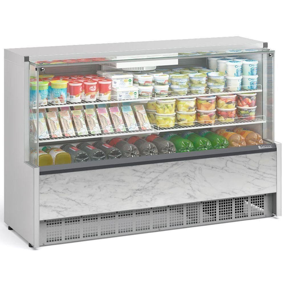 Vitrine Refrigerada Ar Forçado Aurora Gpfa175r Gelopar Aurora Refrigerada 1,73mt Branco 220v