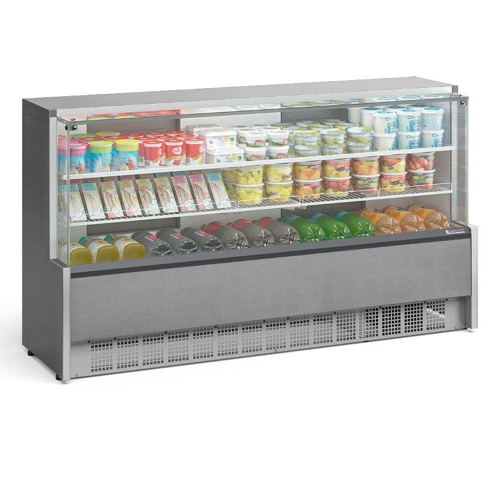 Balcão Refrigerado Gpsa205r Gelopar Aurora 1 Placa Fria 2,06mt Tipo Inox 110v