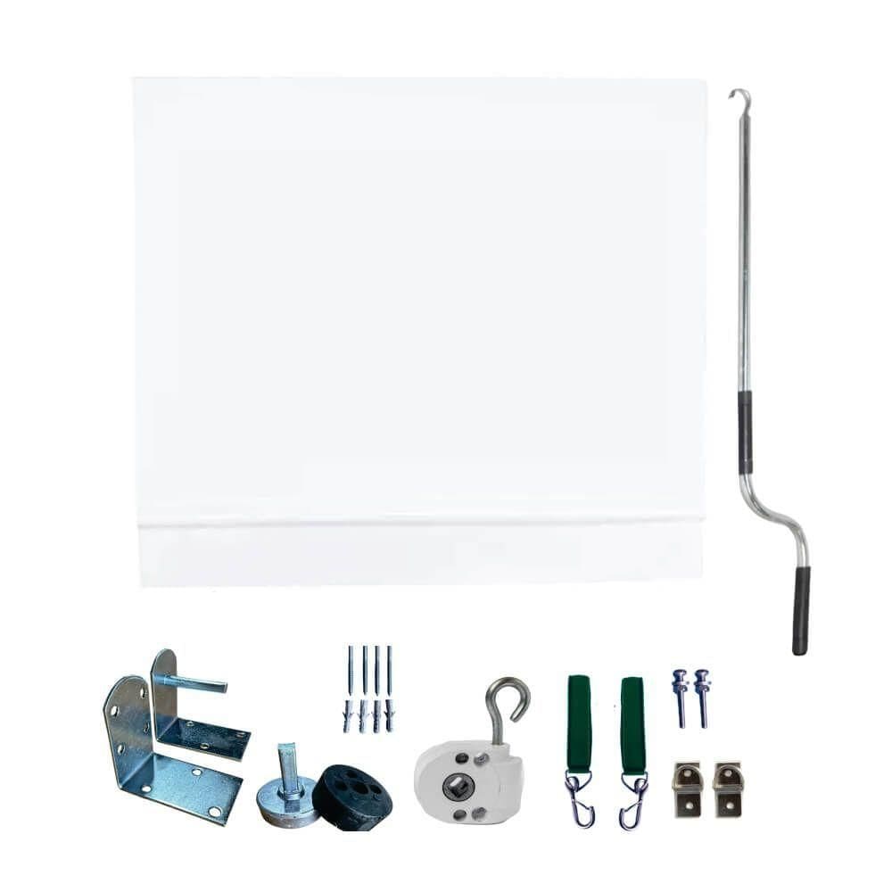 Toldo Cortina Branco - 2,40m X 2,40m - Kit Completo