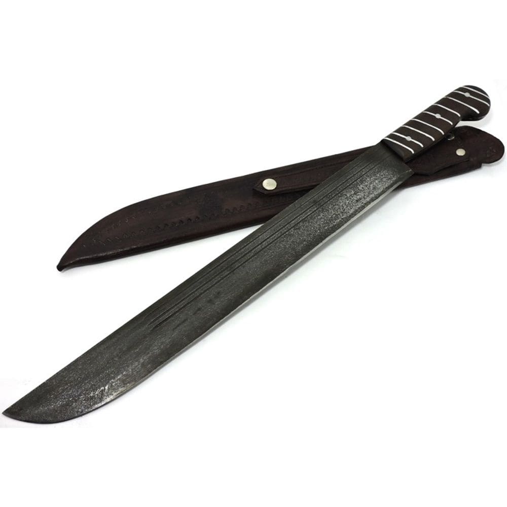 Facão Antigo Formiga Cabo Madeira Alpaca Lâm 38 Cm